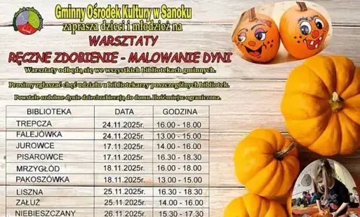 Zdjęcie do WARSZTATY: RĘCZNIE ZDOBIONE - MALOWANIE DYNI