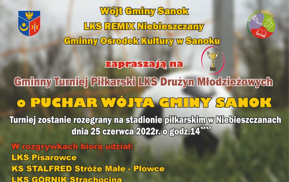 Zdjęcie do Gminny Turniej Piłkarski LKS Drużyn Młodzieżowych o PUCHAR W&Oacute;JTA GMINY SANOK