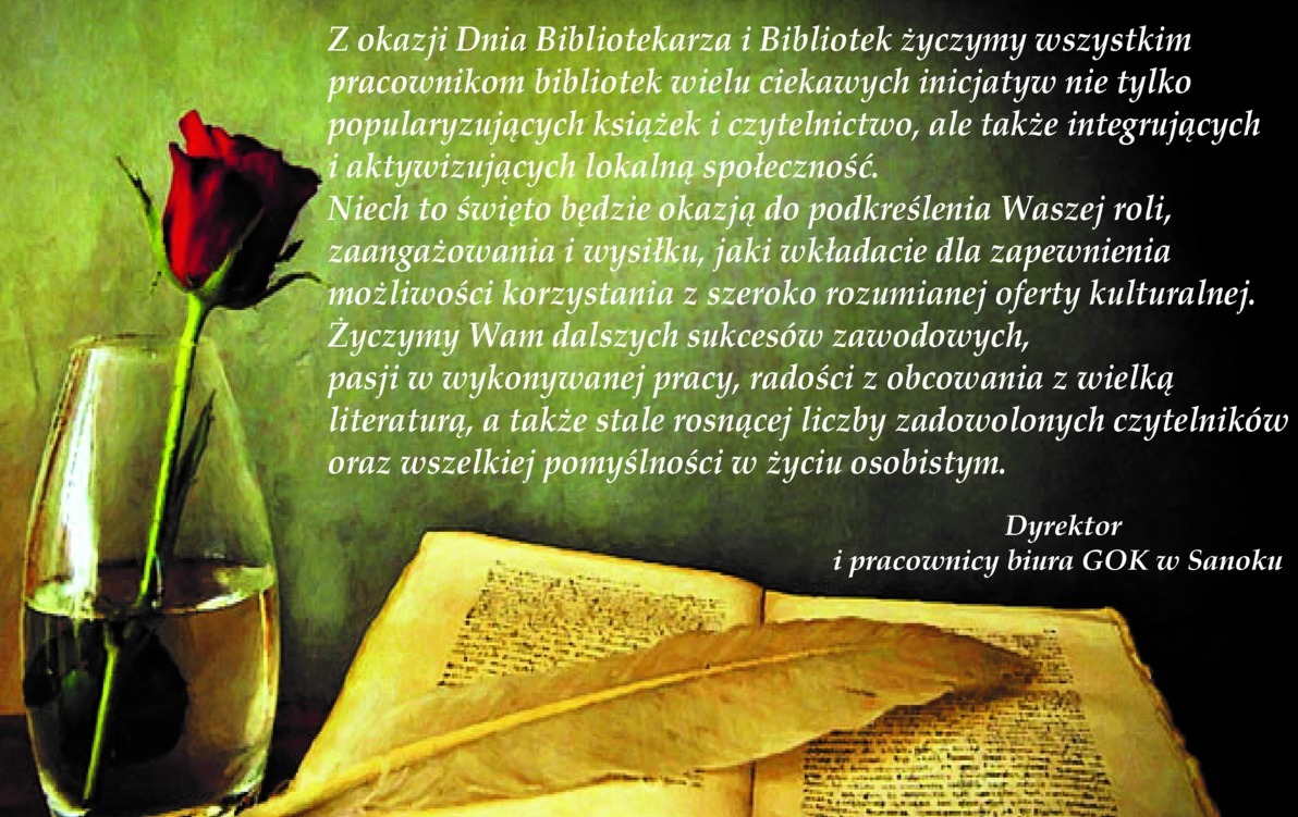 Zdjęcie do DZIEŃ BIBLIOTEKARZA i BIBLIOTEK