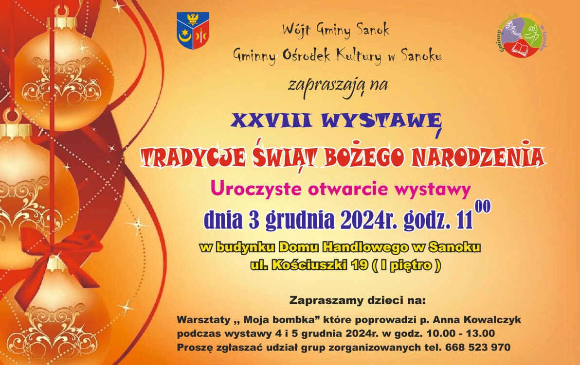 Zdjęcie do XXVIII Wystawa - TRADYCJE ŚWIĄT BOŻEGO NARODZENIA
