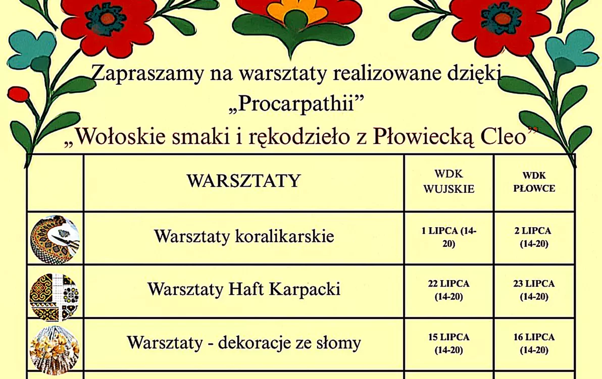 Zdjęcie do Zapraszamy na warsztaty realizowane dzięki "Procarpathii"
