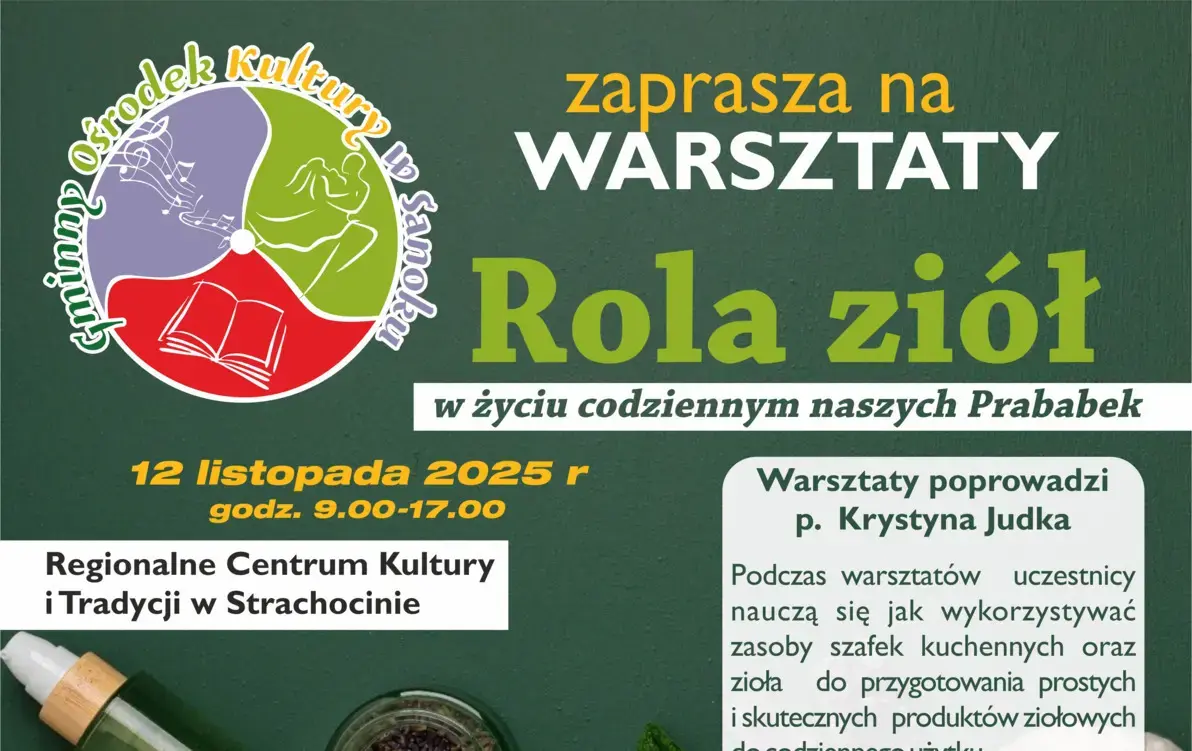 Zdjęcie do WARSZTATY ROLA ZI&Oacute;Ł W ŻYCIU CODZIENNYM NASZYCH PRABABEK