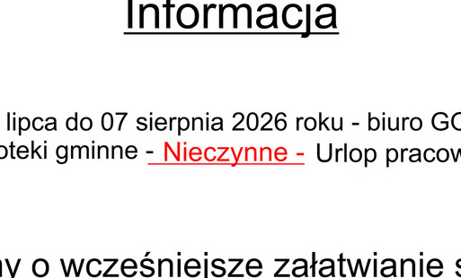 Zdjęcie do INFORMACJA